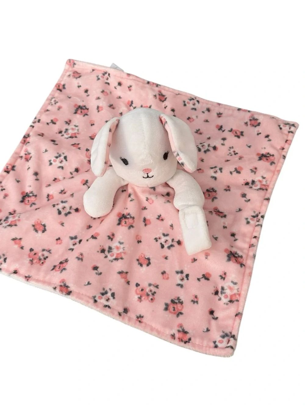 Modern Baby Snuggle Blankie Bunny Rabbit Pacifier Holder Security Blanket Lovey